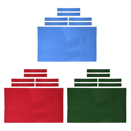 7Pcs Worsted Billiard Snooker Pool Table Cover Cloth W/ Felt Strip Heavy Duty 8FT - Aimall