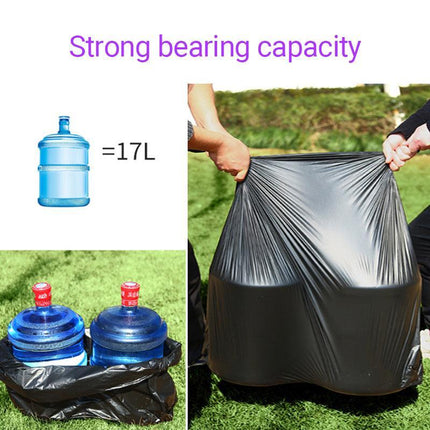 100PCS Black Heavy Duty Bin Bags Liners Rolls Waste Refuse Sacks Rubbish Bag - Aimall