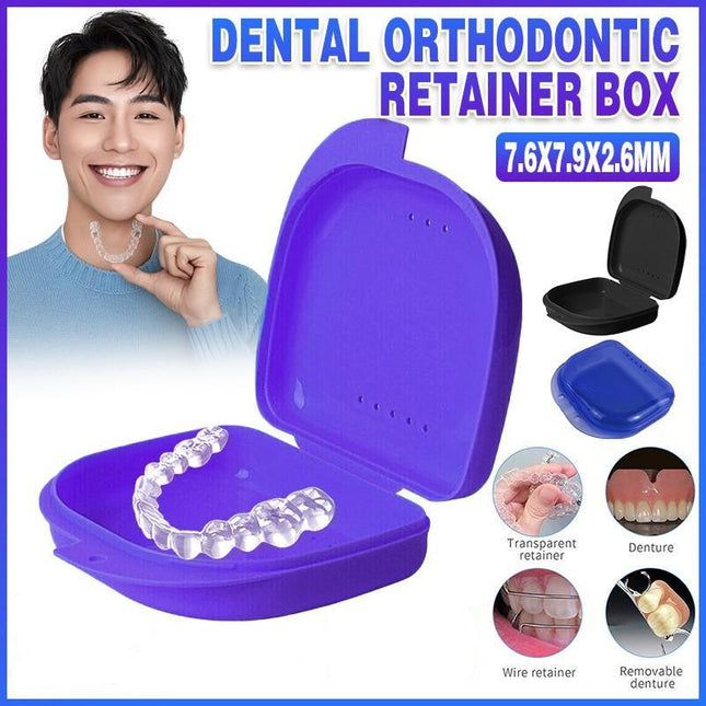 Orthodontic Retainer Box Teeth Mouth Denture Dental Case Guard Storage Sport - Aimall
