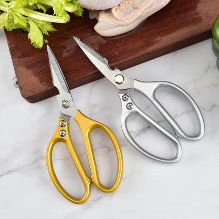 2x Japanese Heavy Duty Stainless Steel Kitchen Scissors Shears Fish Chicken Bone - Aimall