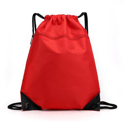 Women Mens Drawstring Backpack Bag Gym Sports Sack Portable Shoe Balls Bags - Aimall