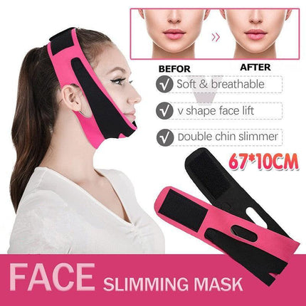 Face V-Line Slim Slimming Strap Up Mask Belt Lift Chin Anti-Aging Band Cheek - Aimall