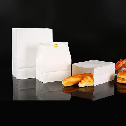 100PCS Disposable Greaseproof Paper Bag Bread Snack Cookie Doughnut Takeout - Aimall