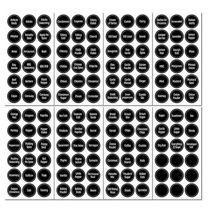 144PCS Spice Herb Storage Jar Labels Pantry Stickers Decals High Quality Durable - Aimall