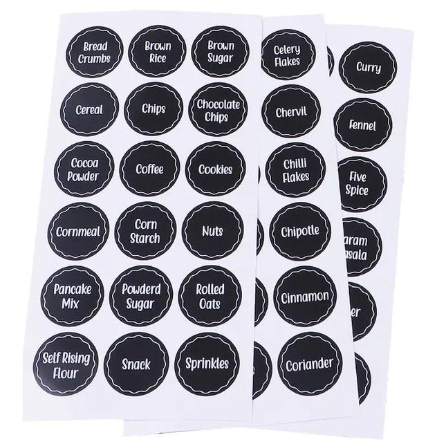 144PCS Spice Herb Storage Jar Labels Pantry Stickers Decals High Quality Durable - Aimall