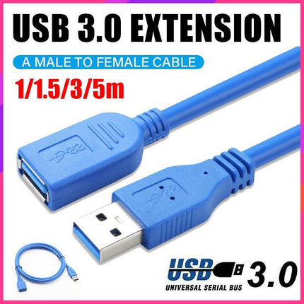 Super Speed Cable USB 3.0 Male to Female Data Extension Cord PC Mining Laptop - Aimall