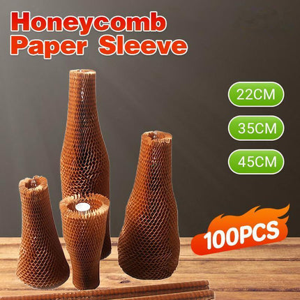 100 X Honeycomb Packing Paper Wrap,22/35/45CM Premium Recycled Cushioning Kraft - Aimall