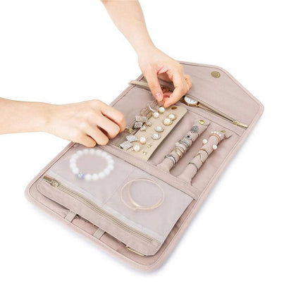 Periea Travel Jewellery Roll -Jewellery Travel Pouch Portable Case Box Organiser - Aimall
