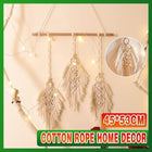 Leaf Shape Boho Handmade Macrame Wall Hanging knitting Cotton Rope Home Decor - Aimall