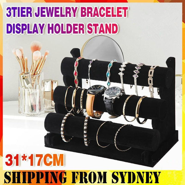 3Tiers Jewelry Bracelet Watch Display Holder - Aimall