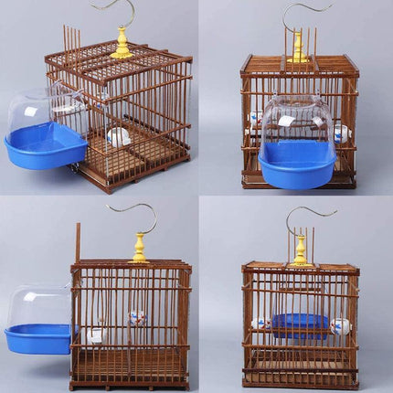 Bird Water Bath Tub For Pet Cage Hanging Bowl Parrot Birdbath Pet Cleaning - Aimall