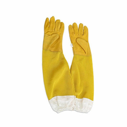 Beekeeping Gloves Goatskin with Vented Beekeeper Keeping Bee Long Sleeves - Aimall