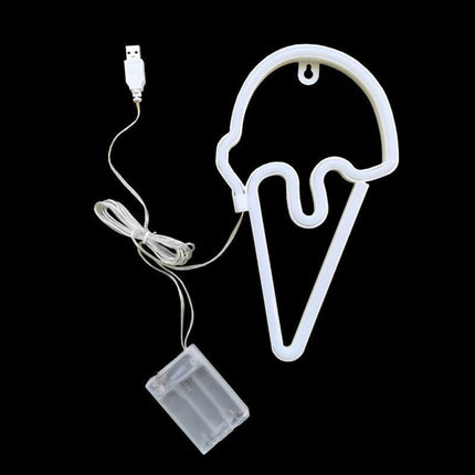 LED Rainbow Neon Sign Lights Bedside Night Light Lamp Kids Room Home Wall Decor - Aimall