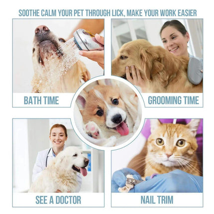 Silicone Pet Feeding Mat Slow Food Pads Dog Licking Pad Dispenser Plate 21*21*1cm - Aimall