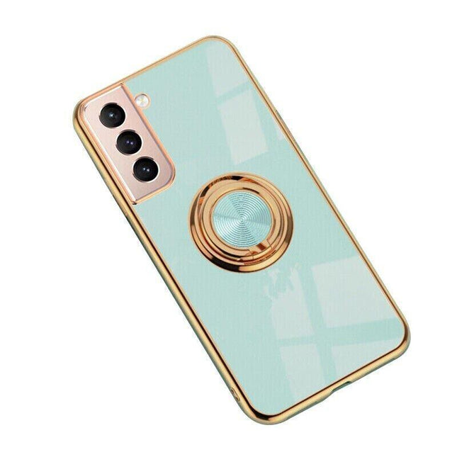 Cyan Magnetic Shockproof Ring Holder Case Cover For Samsung S22 Ultra S22Plus Note 20 - Aimall
