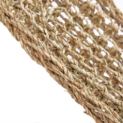 Natural straw reptile bed hammock for basking.