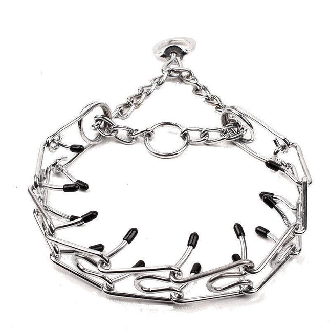 S-Xl Collar Choke Steel Metal Chain Dog Training Adjustable Necklace Sliver - Aimall