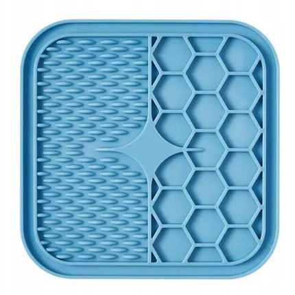 Silicone Pet Feeding Mat Slow Food Pads Dog Licking Pad Dispenser Plate 21*21*1cm - Aimall