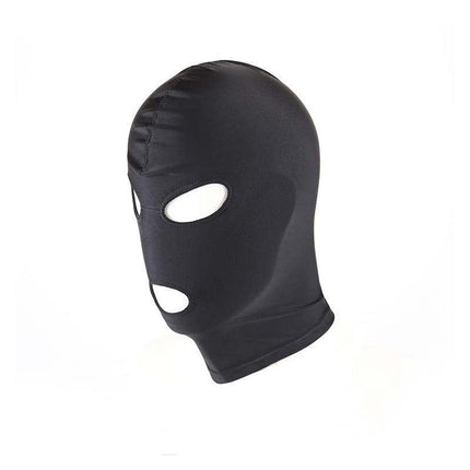 Black Face Mask Blindfold Head Mask Open Eye Mouth Adult Cosplay Gimp Mask - Aimall