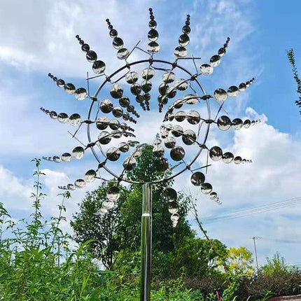 Unique and Magical Metal Windmill Kinetic Metal Wind Spinners Garden Decoration - Aimall