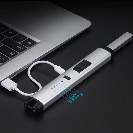Electronic USB Rechargeable Pulse Arc Candle Lighter Kitchen Camping Stove BBQ - Aimall