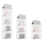 Beige Bag Storage Holder Wardrobe Closet Hanging Handbag Organizer 2/3/4 Pockets - Aimall