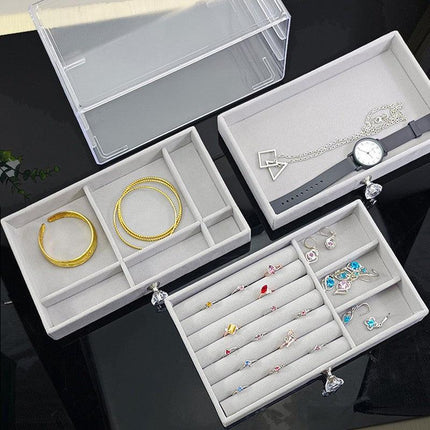 3Tier Acrylic Jewelry Organizer Box Display Drawer Case Earring Necklace Storage - Aimall