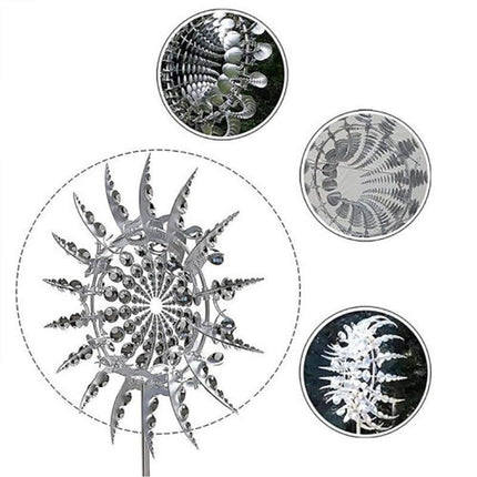 Unique and Magical Metal Windmill Kinetic Metal Wind Spinners Garden Decoration - Aimall