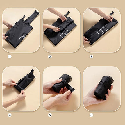 Foldable Shopping Bag Travel One-shoulder Bag Portable Storage Bag Waterproof - Aimall