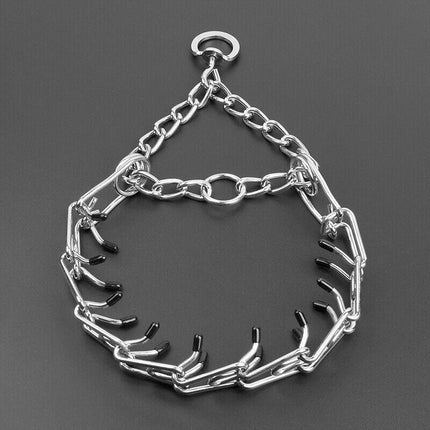 S-XL Collar Choke Steel Metal Chain Dog Training Adjustable Necklace Sliver - Aimall