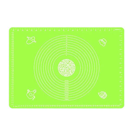 Green Reusable Non-Stick Silicone Rolling Dough Mat Cake Pastry Baking Fondant Sheet - Aimall