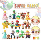 NEW 18 PCS SUPER MARIO BROS ACTION FIGURES FIGURINES SET CAKE TOPPER DECOR TOY - Aimall