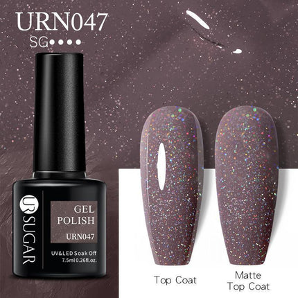 Color Glitter Nail Gel Polish UV LED Varnish Soak Off Manicure Top & Base Coat - Aimall