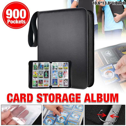 900 Pockets Cards Holder Storage Bag 900 Card Holder Capacity Album Collector - Aimall