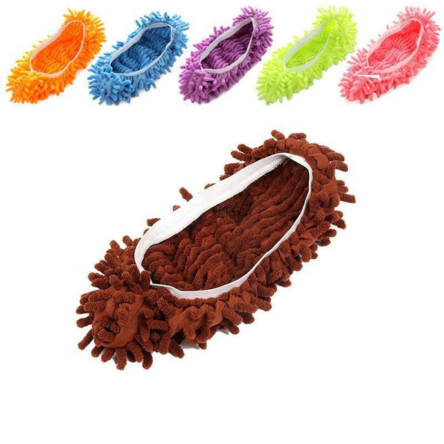 2 Pair Lazy Mop Slipper Floor Polishing Cleaning Sock Shoe Mopping Slipper Cover - Aimall