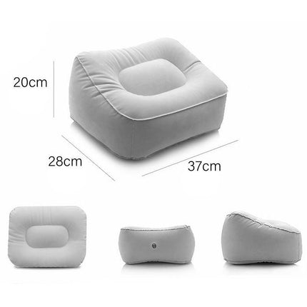 Travel Inflatable Foot Rest Air Pillow Cushion Office Home Leg Footrest Relax - Aimall