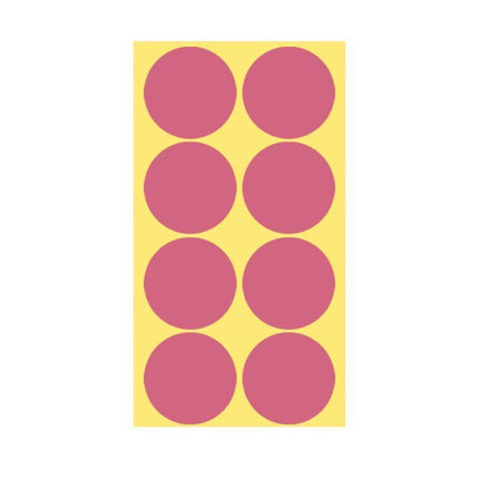 8/13/25/50mm Colour Sticker Dots Adhesive Round Labels Circular Scrapbooking Pink - Aimall