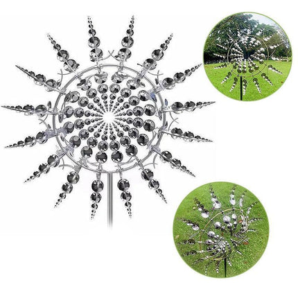 Unique and Magical Metal Windmill Kinetic Metal Wind Spinners Garden Decoration - Aimall