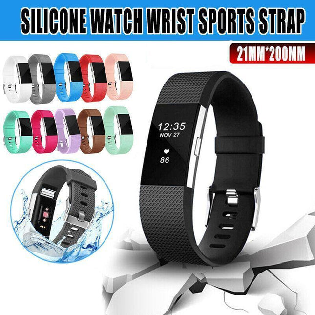 S Size Silicone Watch Wrist Sports Strap For Fitbit Charge Band Wristband Replacement - Aimall