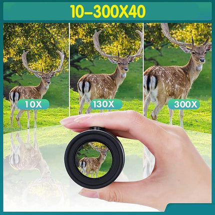 4K 10-300X40mm Super Telephoto Zoom Monocular Telescope Without mini Tripod - Aimall