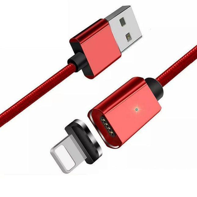 Red Essager Magnetic Fast Charging Data USB Cable for iPhone - Aimall