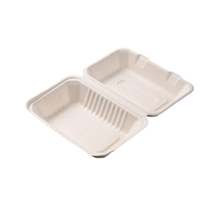 200/250PCS Biodegradable Compostable Ecofriendly Disposable Clamshell Food Box - Aimall