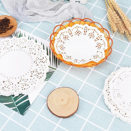 250pcs Baking Parchment Paper Flower Design Kitchen Oil Absorbing Cake Liners