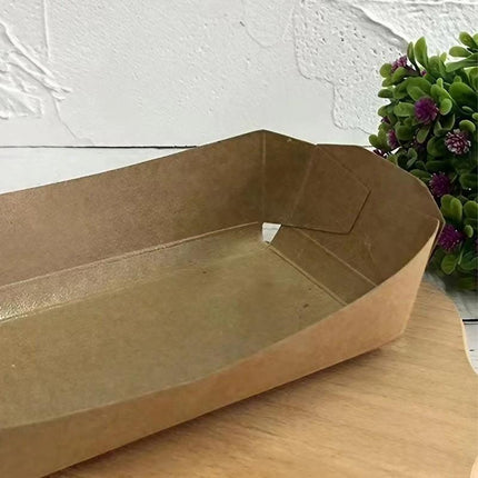 500PCS Boat Serving Baskets Paper Popcorn Trays Cardboard Storage Boxes - Aimall