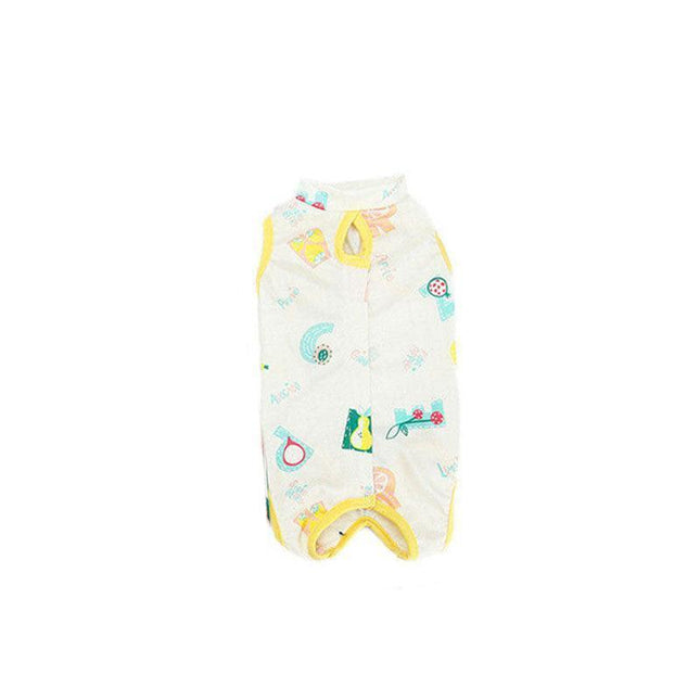 Pet Cat Postoperative Recovery Suit Pet Surgery Clothing Sterilization Weaning Yellow - Aimall