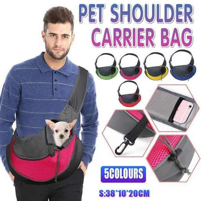 S Size Pet Shoulder Carrier Bag Puppy Cat Dog Travel Sling Backpack Portable - Aimall