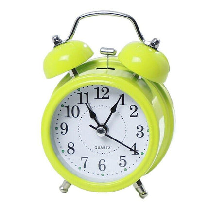 Twin Bell Alarm Clock Vintage Retro Loud Clocks Battery Bedside Desk Analogue - Aimall