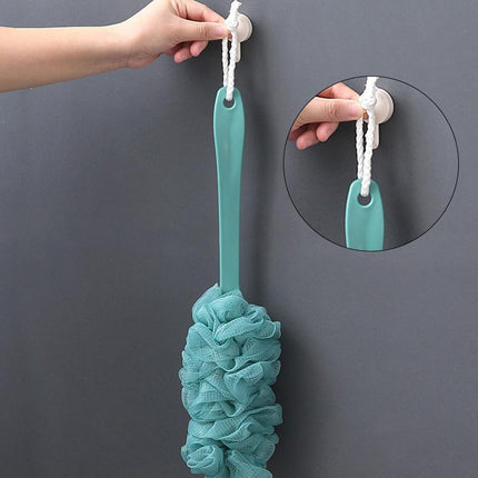 2PCS Long Handle Bath Brush Soft Mesh Sponge Back Scrubber Body Puff Shower - Aimall