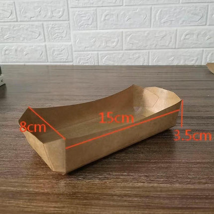 500PCS Boat Serving Baskets Paper Popcorn Trays Cardboard Storage Boxes - Aimall