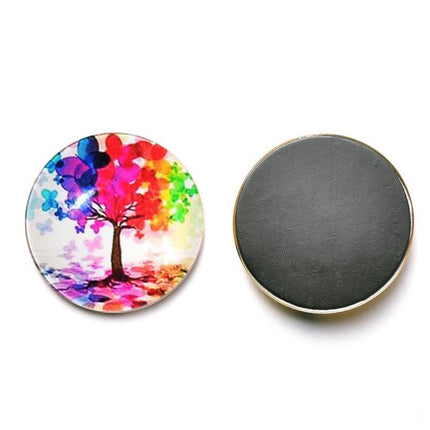 12PCS Tree Of Life Landscape Refrigerator Magnets Glass Stickers Whiteboard - Aimall